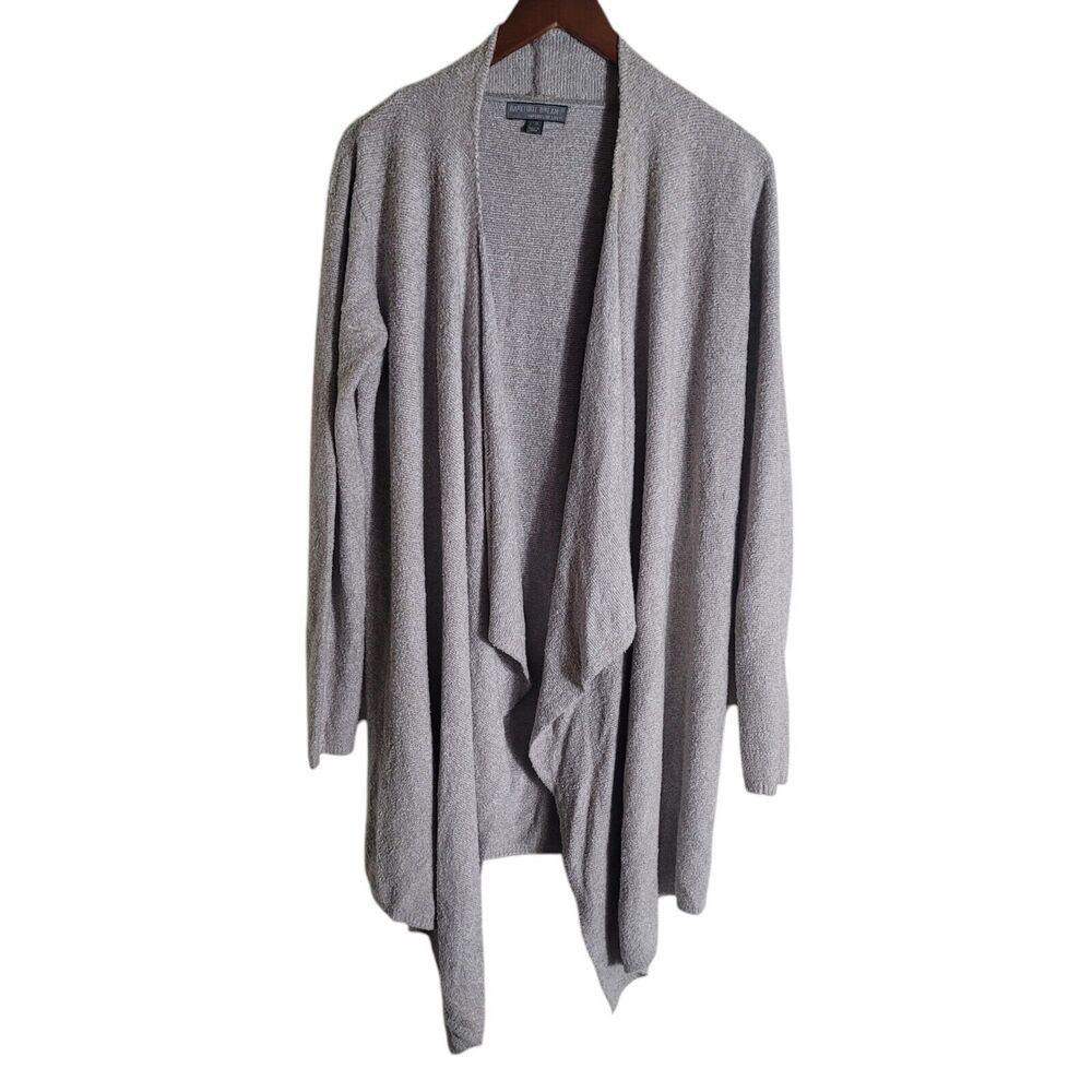 Barefoot Dreams Bamboo Chic Lite Cardigan Sweater Women's Size L / XL Tan Cozy